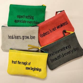 Inspirational Leather Pouch